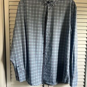 Men's Blue Plaid Shirt